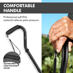 KINGGEAR bastón plegado sujeto con velcro para transporte fácil y almacenamiento rápido