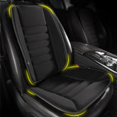 kingphenix vista frontal del cojín de asiento negro mostrando apoyo ergonómico