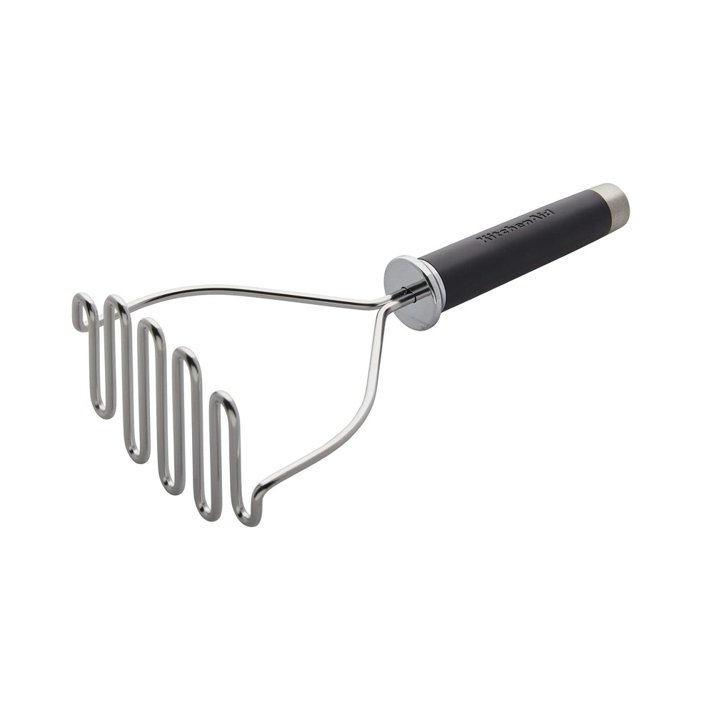 KitchenAid machacador frontal mostrando diseño premium y acabado negro