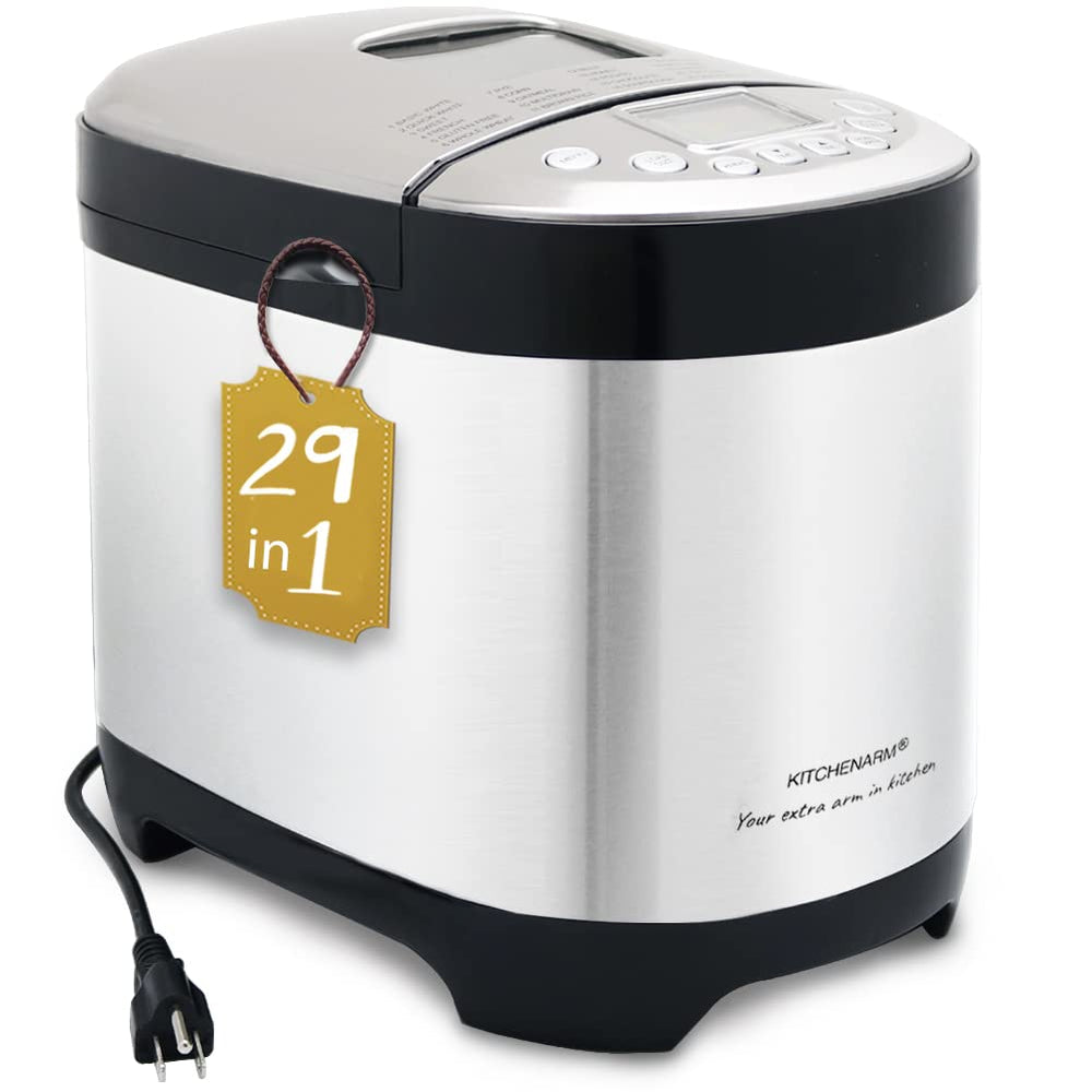KITCHENARM frontal de acero inoxidable mostrando controles y beneficios rápidos