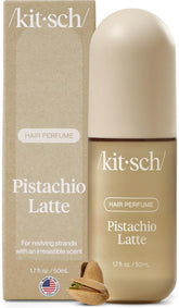 Kitsch pistachio latte botella frontal mostrando diseño y tamaño práctico