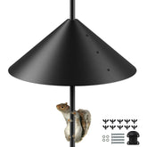 KITVONA front view of 19-inch metal squirrel baffle showing wide barrier and finish for protection
