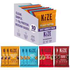 KiZE vista frontal del pack variado mostrando variedad y conveniencia