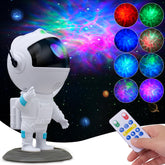 KKUP2U proyector frontal mostrando diseño astronauta y estética decorativa
