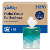 Kleenex caja frontal mostrando diseño y fácil extracción