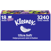 Kleenex caja frontal mostrando el diseño y facilidad de acceso