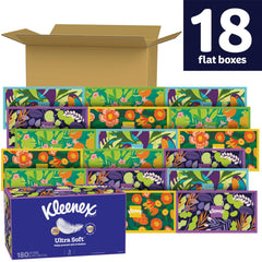 Kleenex pañuelo desplegado mostrando suavidad y grosor
