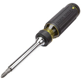 Klein Tools vista frontal del destornillador 15 en 1 y su estuche integrado