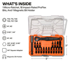 Klein Tools carraca micro de perfil bajo para acceso en huecos