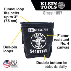 Klein Tools fondo reforzado doble que protege contra desgaste
