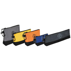 Klein Tools vista frontal del set de cinco bolsas organizadoras, acceso rápido