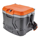 Klein Tools vista frontal con tapa cerrada, protege medios y comida