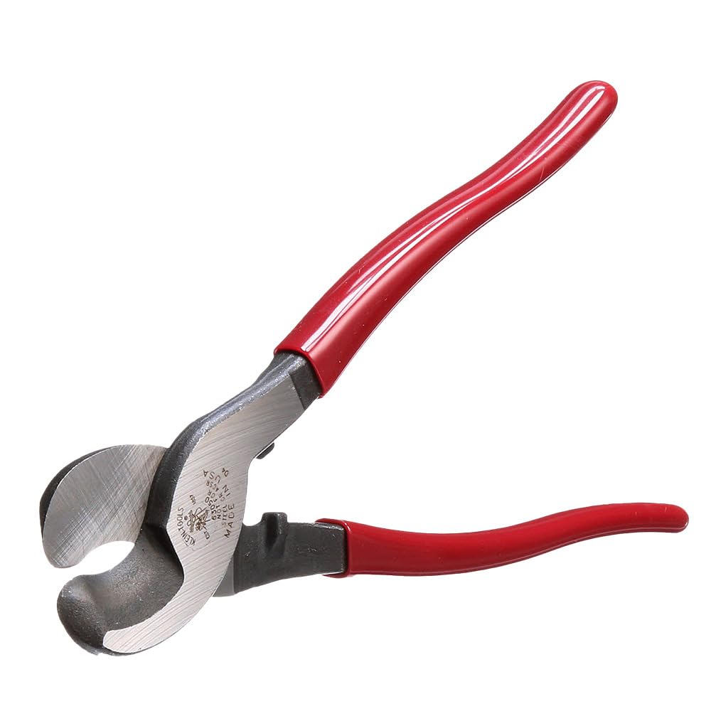 Klein Tools cortador frontal mostrando cabeza y mango, ofrece control profesional