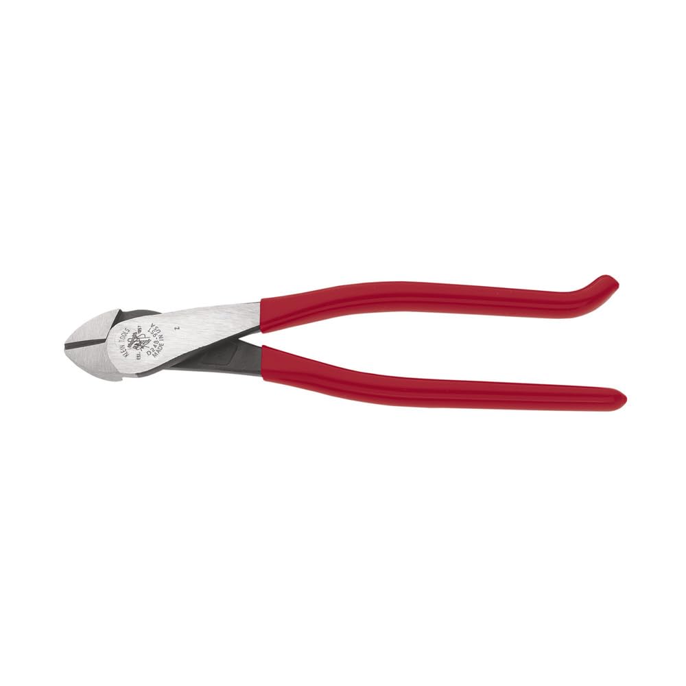Klein Tools vista frontal de la tenaza mostrando ergonomía y robustez