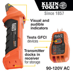 Klein Tools ET310 Transmitter detalle de clavijas para conexión rápida