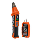 Klein Tools ET350 frente del conjunto mostrando ambos equipos y controles, facilita identificación rápida