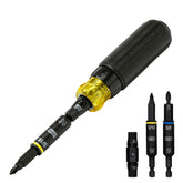 Klein Tools vista frontal del destornillador 11 en 1 con beneficio de versatilidad