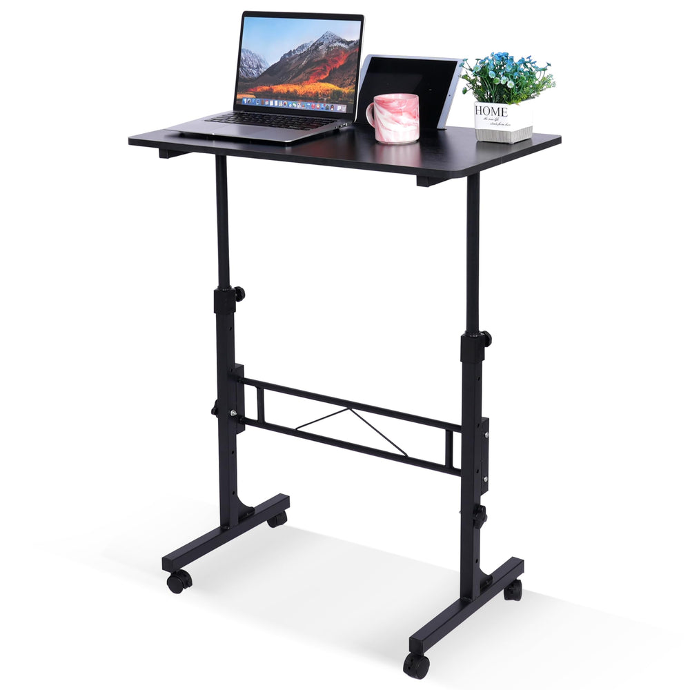 KLSMYHOKI vista frontal del escritorio móvil que maximiza la ergonomía