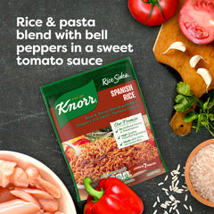 Knorr Spanish Rice sobre abierto mostrando textura del arroz y fideos, fácil preparación