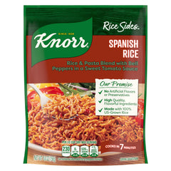 Knorr Spanish Rice vista frontal del paquete, presentación clara y lista rápida