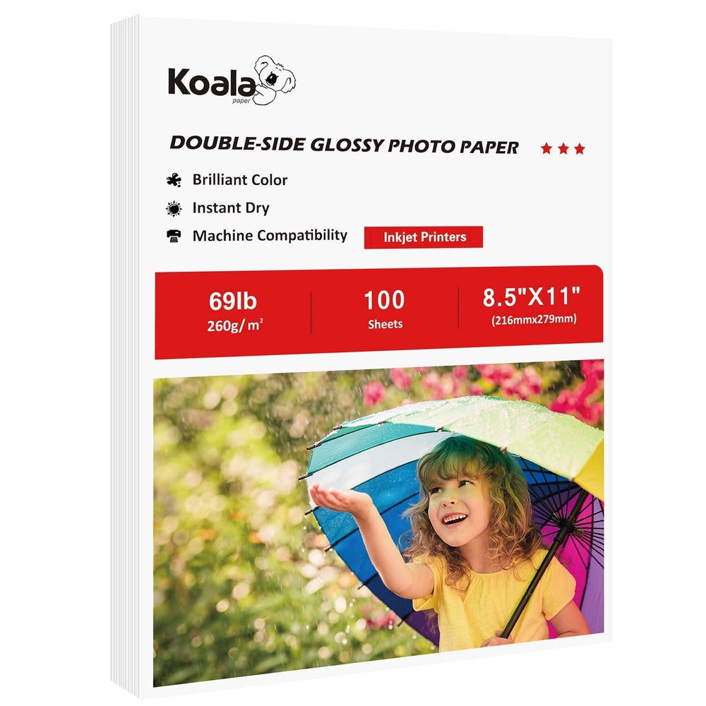 Koala embalaje frontal mostrando 100 hojas y beneficio de cantidad