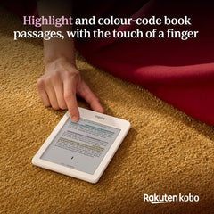 Kobo Clara Colour resaltados multicolor en un capítulo para estudiar rápido