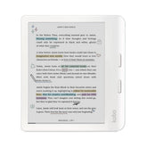 Kobo Libra Colour front view white showing crisp book cover display and portability