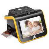 KODAK vista frontal del escáner mostrando diseño elegante y controles fáciles