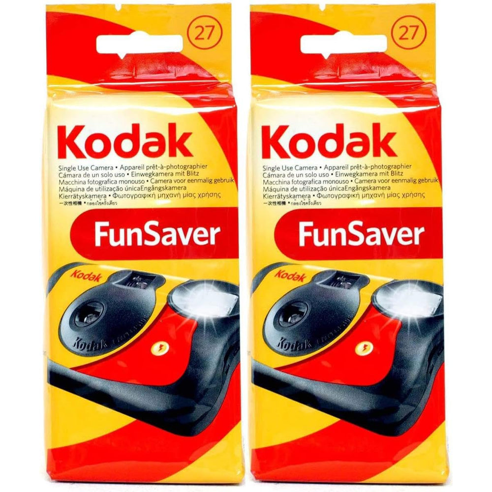 KODAK Funsaver vista frontal con diseño compacto y listo para disparar