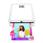 KODAK Step vista frontal blanca mostrando diseño compacto y portátil