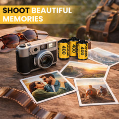 Eastman Kodak Company etiqueta del rollo con ISO 400 y especificaciones legibles para control
