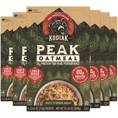 Kodiak Peak frente del empaque mostrando cajas y contenido nutritivo