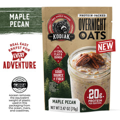 Kodiak Cakes primer plano de semillas y granos para textura y fibra