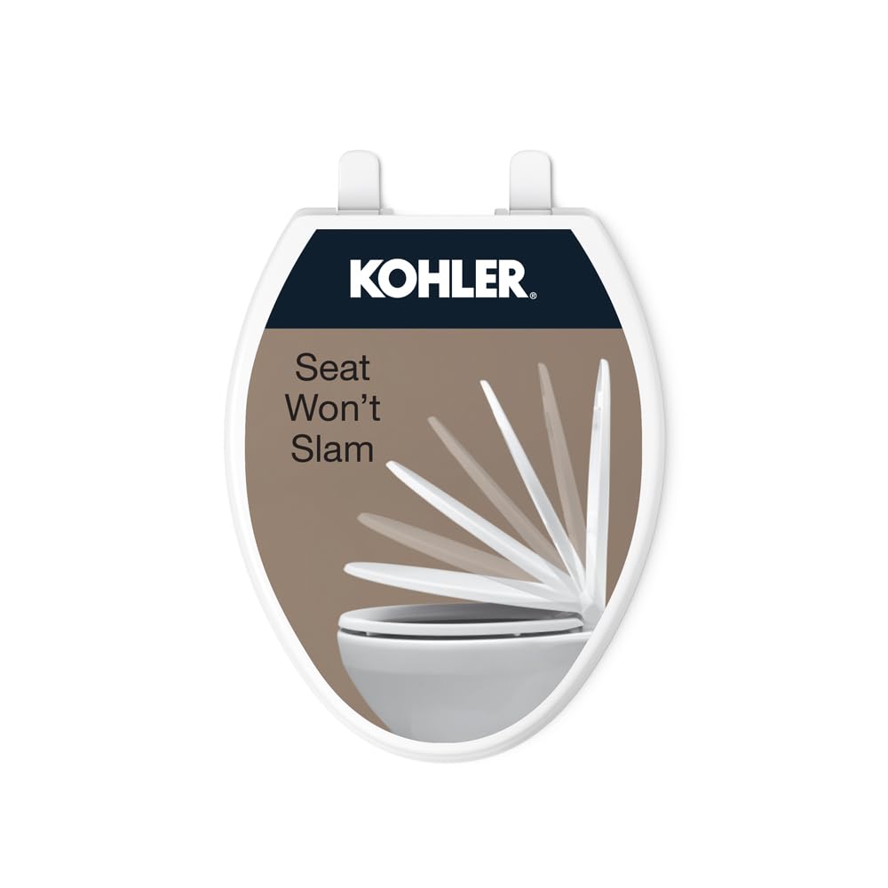 KOHLER Brevia vista frontal del asiento blanco con ajuste perfecto