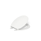 KOHLER Brevia vista frontal del asiento blanco mostrando forma redonda y acabado