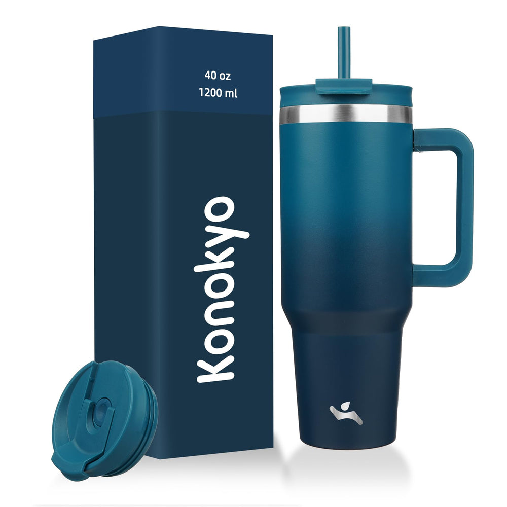Konokyo frente del vaso indigo black mostrando diseño y capacidad