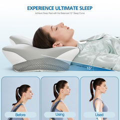 Krightlink almohada en uso boca arriba aportando soporte cervical estable