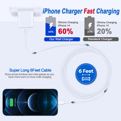 Kruidvat cable USB-C a Lightning de 2 m extendido para mayor alcance
