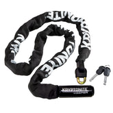 Kryptonite Keeper 712 vista frontal del candado y funda que demuestra resistencia