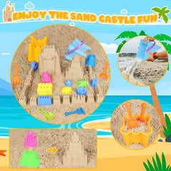 KUBUSFLY niños construyendo castillo en la playa fomentando creatividad