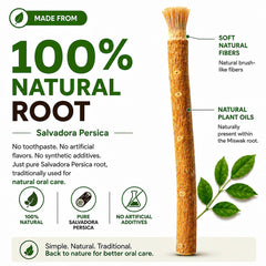 KUZANOX palitos miswak sellados al vacío preservando frescura y aroma natural