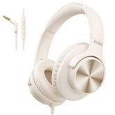KVIDIO auriculares frontal beige mostrando diseño y confort para uso diario