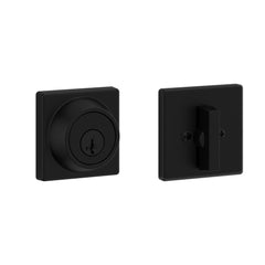 Kwikset cerradura 660 vista frontal con llave, seguridad visible