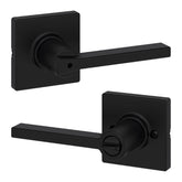 Kwikset Casey vista frontal negro mate, aspecto moderno y elegante
