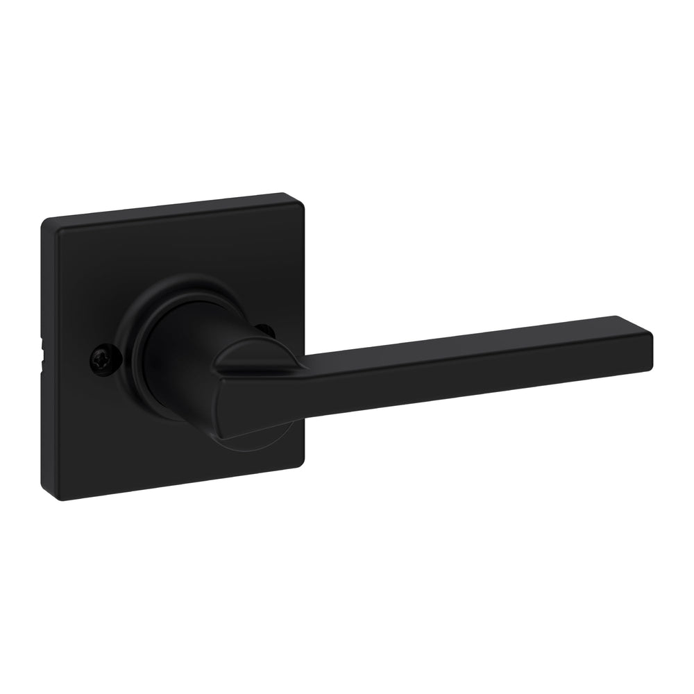Kwikset Casey vista frontal negro mate, apariencia moderna y elegante