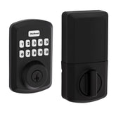 Kwikset Powerbolt 250 vista frontal mostrando teclado iluminado y acceso sin llave