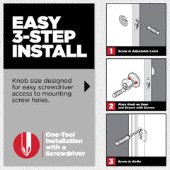 Kwikset Tylo piezas de instalación incluidas facilitando montaje rápido