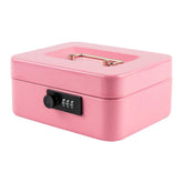 KYODOLED frente de la caja de seguridad rosa protegiendo efectivo
