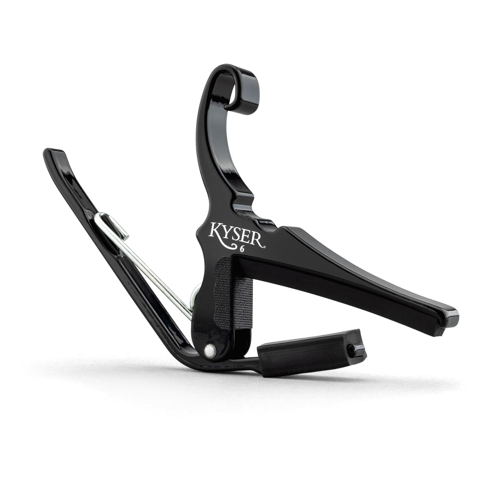 Kyser KG6BA front view showing clamp and instant one-hand operation benefit