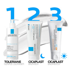 La Roche-Posay comparación de tamaño 3.38 oz para percepción de escala